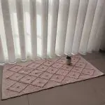 Small Light Pastel Pink Rug - 50x100cm - Knotted Rug
