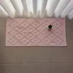 Small Light Pastel Pink Rug - 50x100cm - Knotted Rug