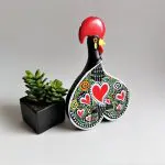Ceramic Portuguese Guitar With Multicolor Rooster
