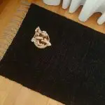 Medium Black Rug - 70x140cm - Ring Line Rug