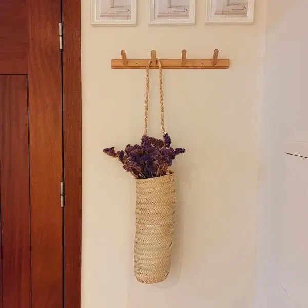 Long Straw Hanging Basket