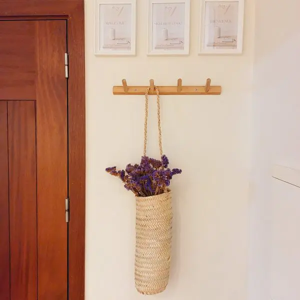 Long Straw Hanging Basket