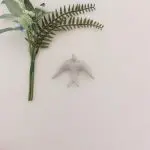 Glazed Light Grey Swallows Wall Hanging
