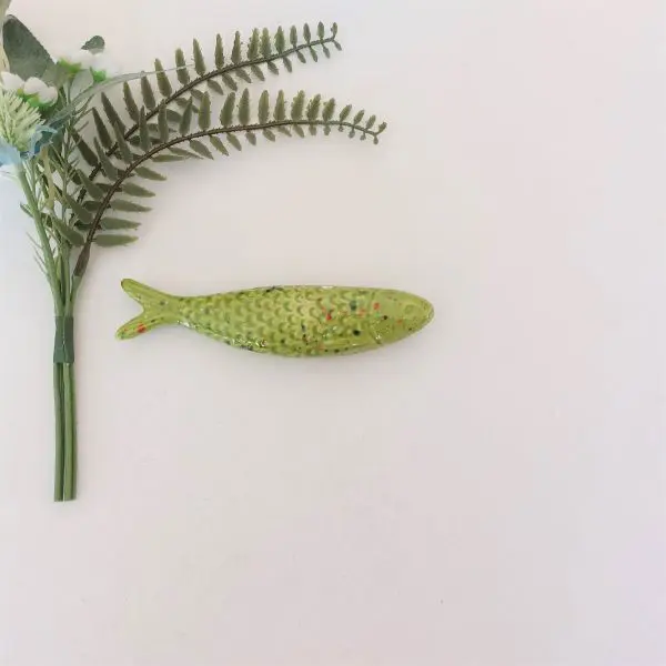 Ceramic Glazed Sardines With Colorful Spots