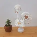 White and Gold Rooster - 50cm