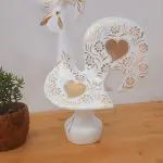 White and Gold Rooster - 50cm