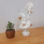 White and Gold Rooster - 50cm