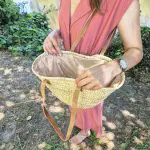 Small Tote Bag with Long Leather Handles