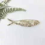 Glazed Cream Stone Sardines Wall Decor