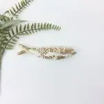 Glazed Cream Stone Sardines Wall Decor