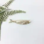 Glazed Cream Stone Sardines Wall Decor