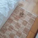 Medium Camel White Rug - 70x140cm - Soft Rug