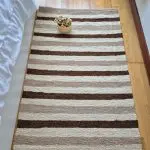 Medium Brown and Cream Rug - 70x140cm - Ring Line Rug