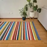 Large Multicolor Rug - 140x200cm - Ring Line Rug