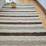Medium Brown and Cream Rug - 70x140cm - Ring Line Rug