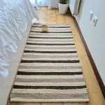 Medium Brown and Cream Rug - 70x140cm - Ring Line Rug