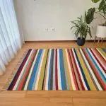 Large Multicolor Rug - 140x200cm - Ring Line Rug