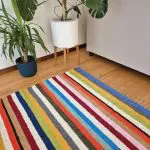 Large Multicolor Rug - 140x200cm - Ring Line Rug
