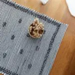 Small Black and White Striped Rug - 50x100cm - Knotted Rug