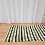 Medium Cream Green Rug - 70x140cm - Ring Line Rug