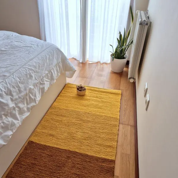 Medium Yellow Rug - 70x140cm - Ring Line Rug