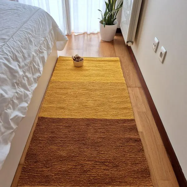 Medium Yellow Rug - 70x140cm - Ring Line Rug