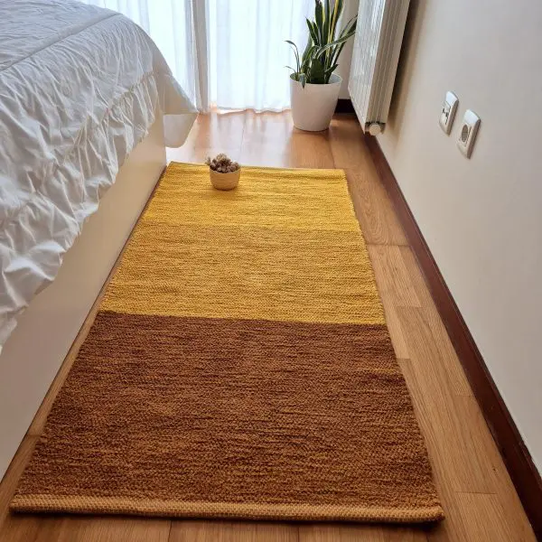 Medium Yellow Rug - 70x140cm - Ring Line Rug