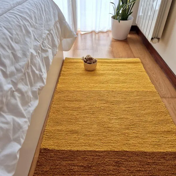 Medium Yellow Rug - 70x140cm - Ring Line Rug