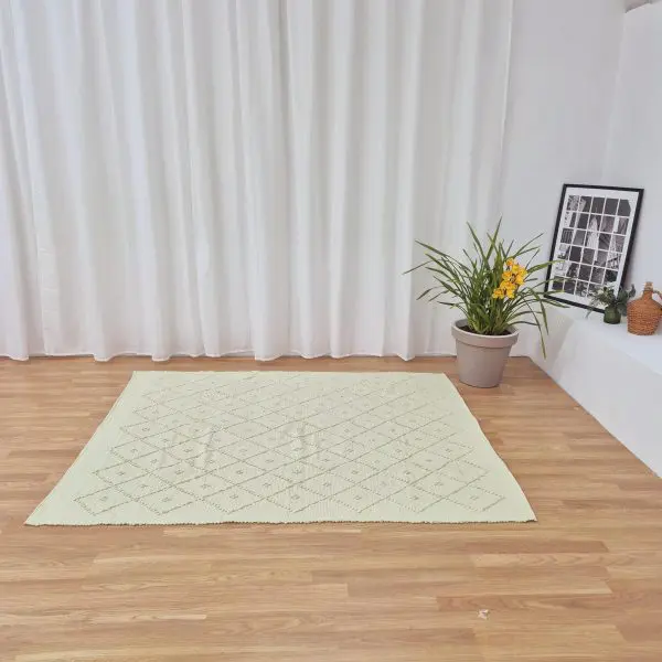 Large Cream de Mint - 150x200cm - Knotted Rug