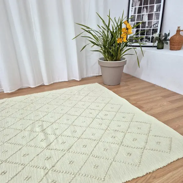 Large Cream de Mint - 150x200cm - Knotted Rug