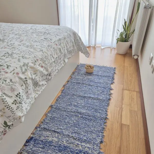 Runner Rug Blue White Rug - Soft Rug
