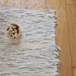 Runner Rug Cream Blue Orange - 50x200cm - Soft Rug