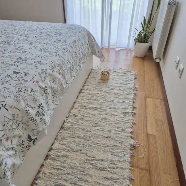 Runner Rug Cream Blue Orange - 50x200cm - Soft Rug