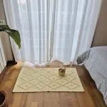 Small Soft Pastel Yellow Rug - 50x100cm - Knotted Rug