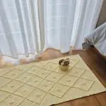 Small Soft Pastel Yellow Rug - 50x100cm - Knotted Rug