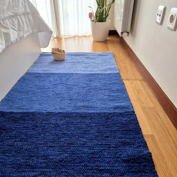 Medium Blue Rug - 70x140cm - Ring Line Rug