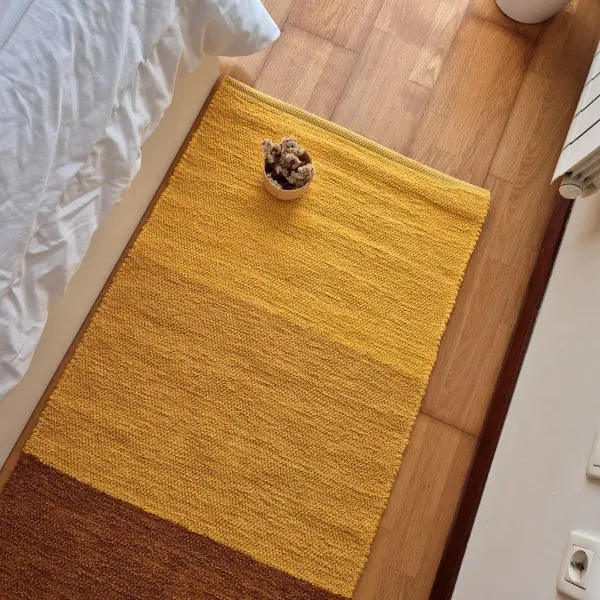 Medium Yellow Rug - 70x140cm - Ring Line Rug