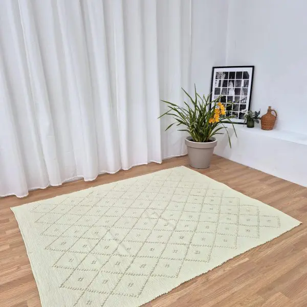 Large Cream de Mint - 150x200cm - Knotted Rug