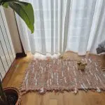 Small Orange Blue White Rug - 50x100cm - Soft Rug