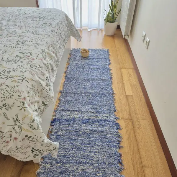 Runner Rug Blue White Rug - Soft Rug