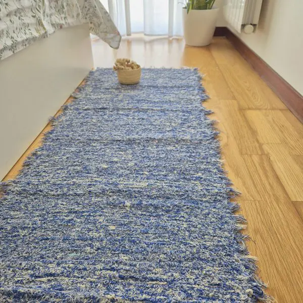 Runner Rug Blue White Rug - Soft Rug
