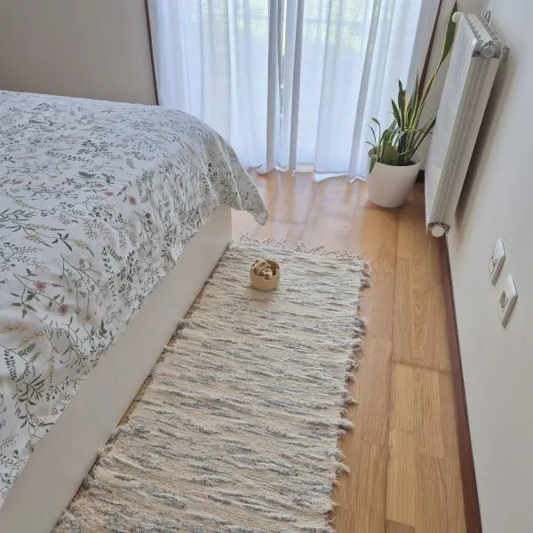 Runner Rug Cream Blue Orange - 50x200cm - Soft Rug