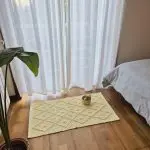 Small Soft Pastel Yellow Rug - 50x100cm - Knotted Rug