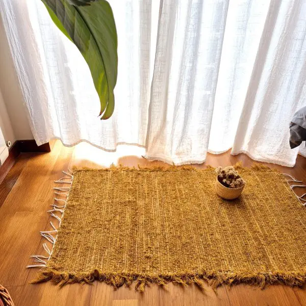 Small Dark Yellow Rug - 50x100cm - Soft Rug