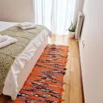 Runner Rug Orange Blue White - 50x200cm - Soft Rug