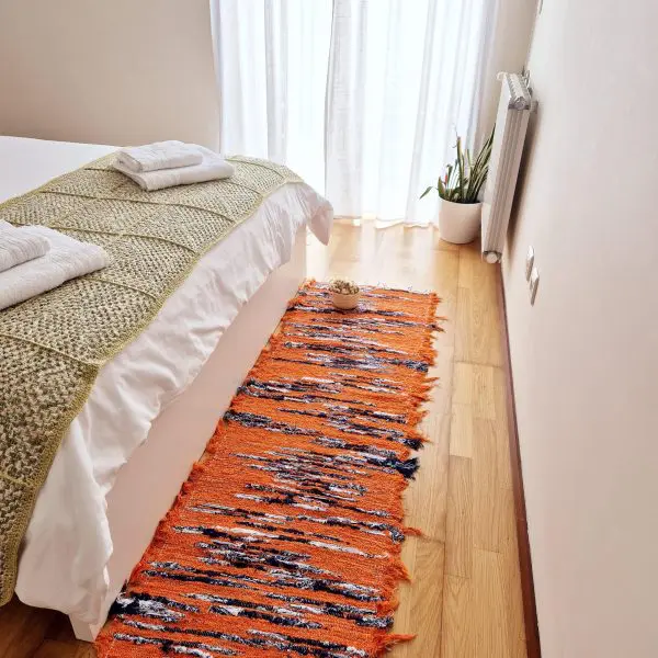 Runner Rug Orange Blue White - 50x200cm - Soft Rug