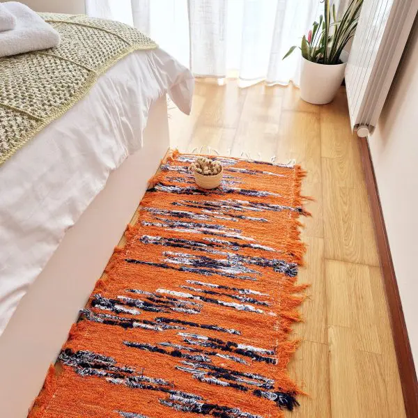 Runner Rug Orange Blue White - 50x200cm - Soft Rug