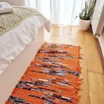 Runner Rug Orange Blue White - 50x200cm - Soft Rug
