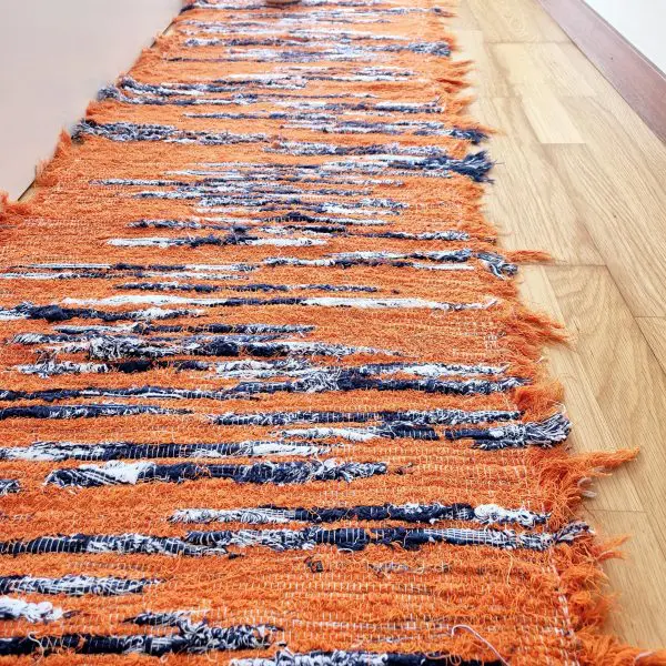 Runner Rug Orange Blue White - 50x200cm - Soft Rug