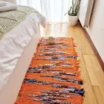 Runner Rug Orange Blue White - 50x200cm - Soft Rug